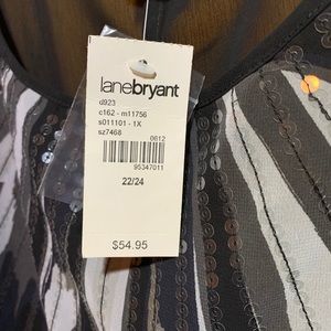 NWT Lane Bryant Sheer Sequined Top